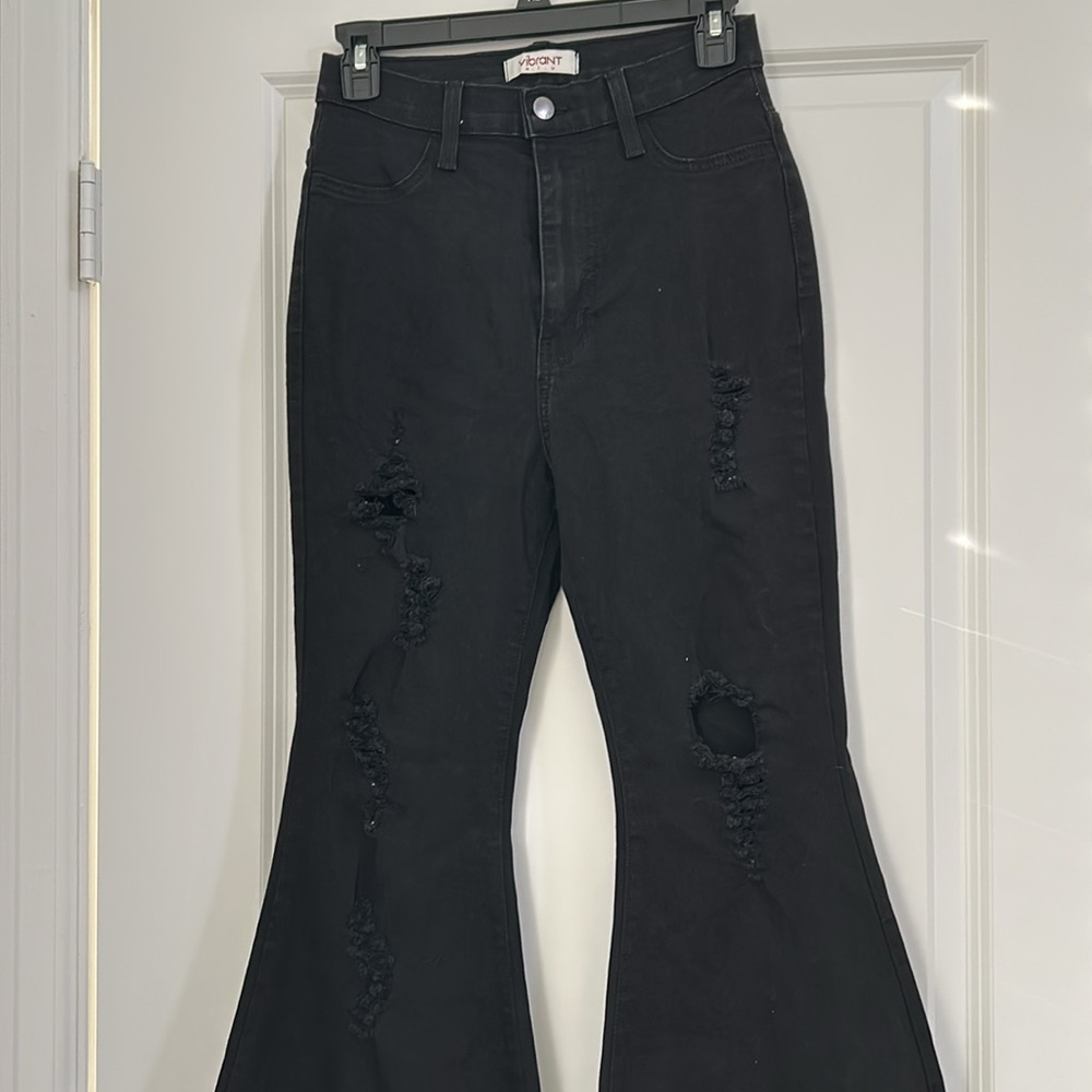 Black bell bottom jeans